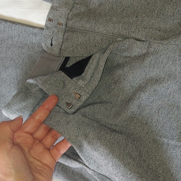 Express Trouser High Rise Wide Leg Gray Pants - Picture 12 of 17